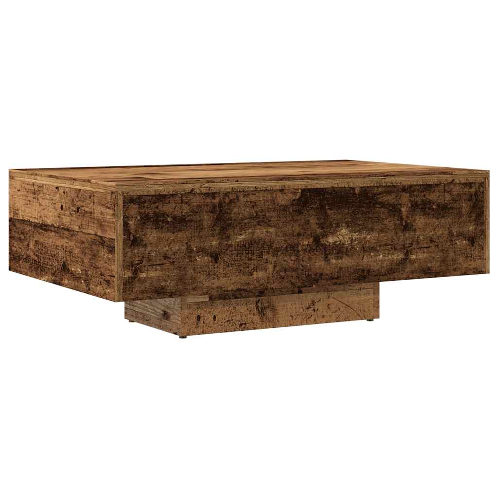 Table basse aspect bois de récupération 85x55x31 cm en bois