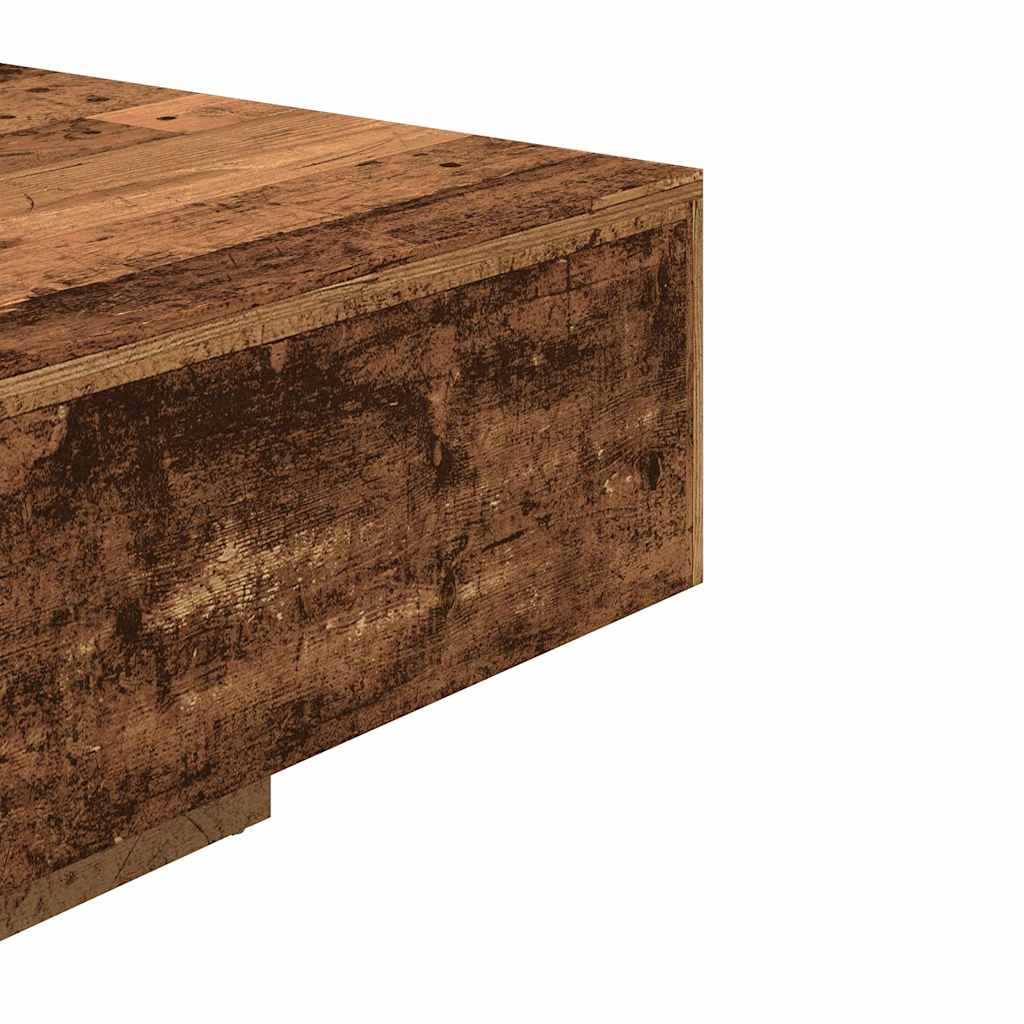 Table basse aspect bois de récupération 85x55x31 cm en bois