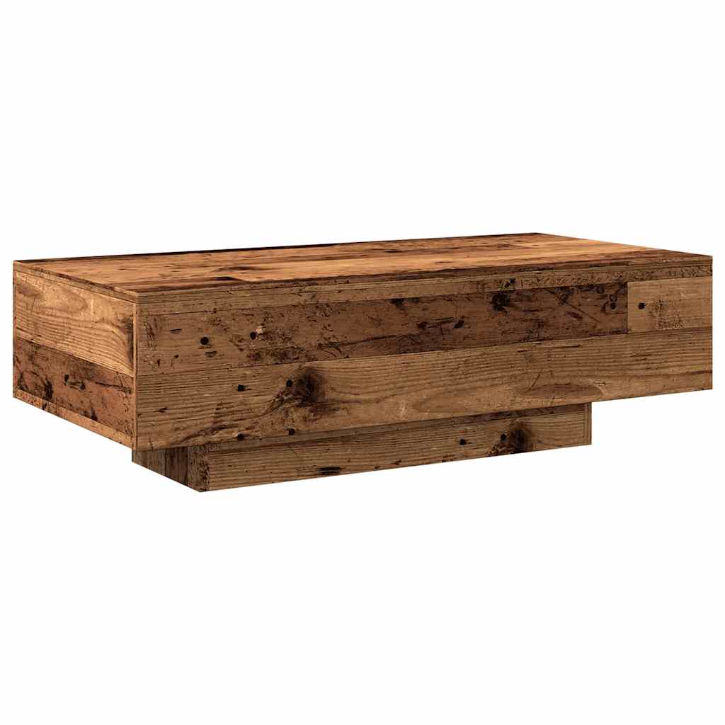Table basse aspect bois de récupération 100x49,5x31 cm en bois