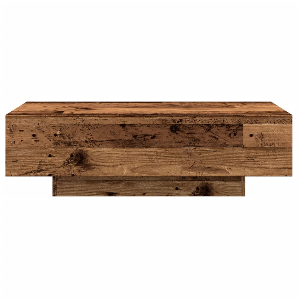 Table basse aspect bois de récupération 100x49,5x31 cm en bois