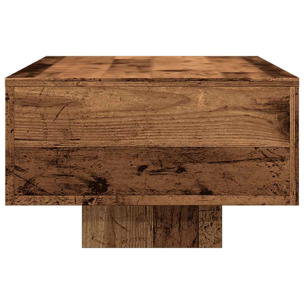 Table basse aspect bois de récupération 100x49,5x31 cm en bois