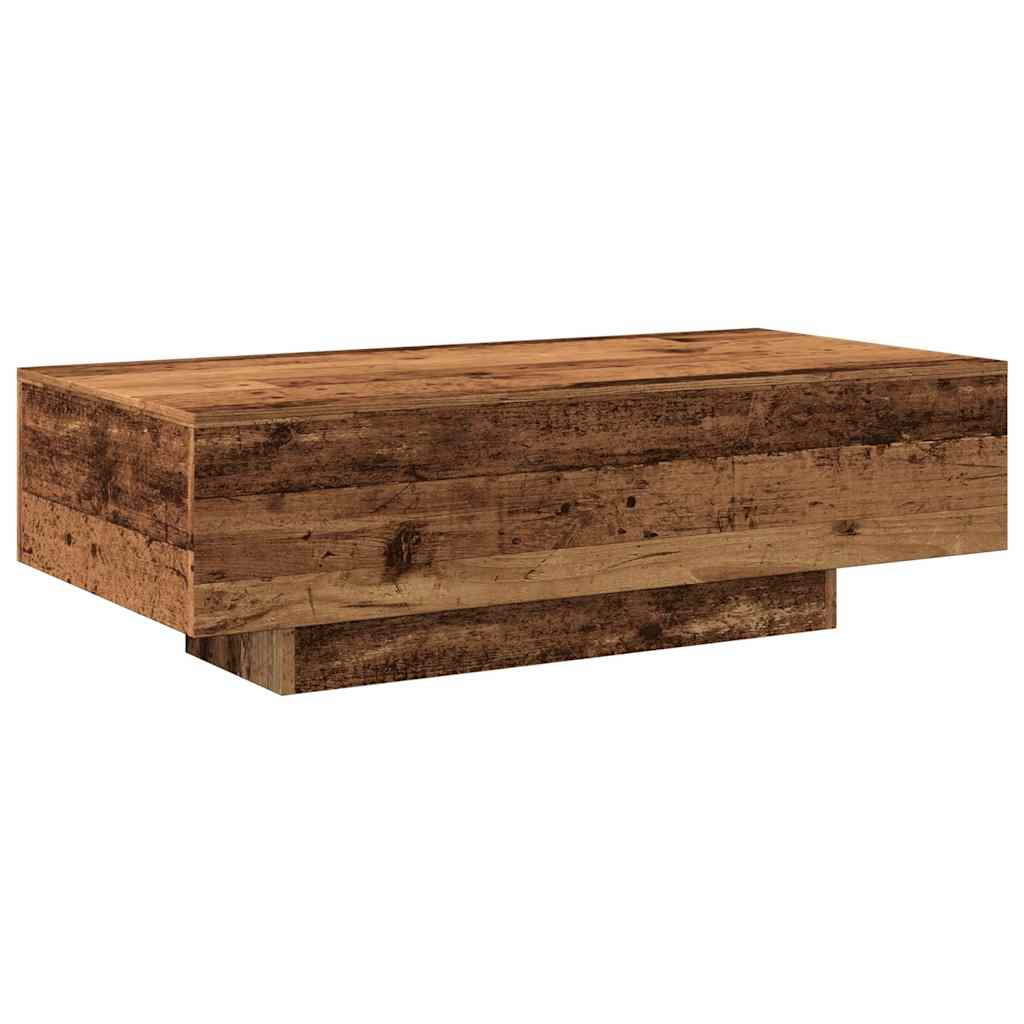 Table basse aspect bois de récupération 100x49,5x31 cm en bois