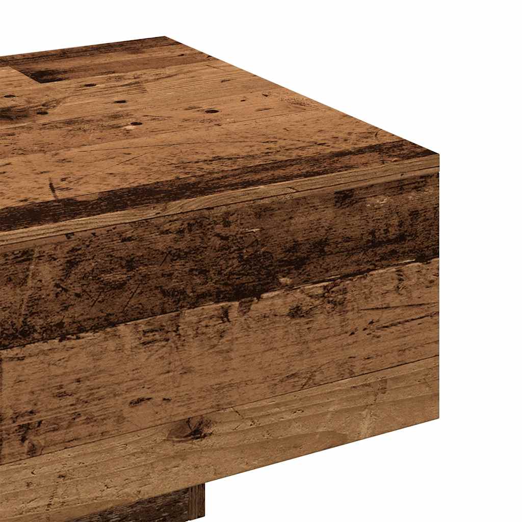 Table basse aspect bois de récupération 100x49,5x31 cm en bois