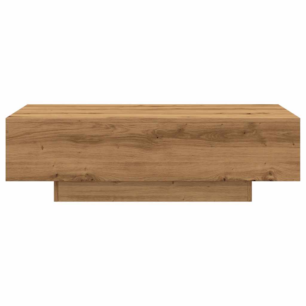 Table basse artisanale en chêne 100x49,5x31 cm en bois