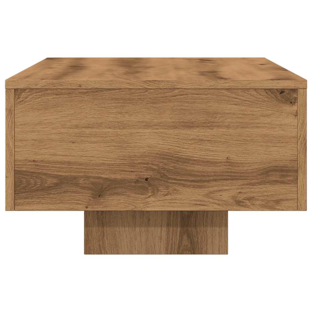 Table basse artisanale en chêne 100x49,5x31 cm en bois