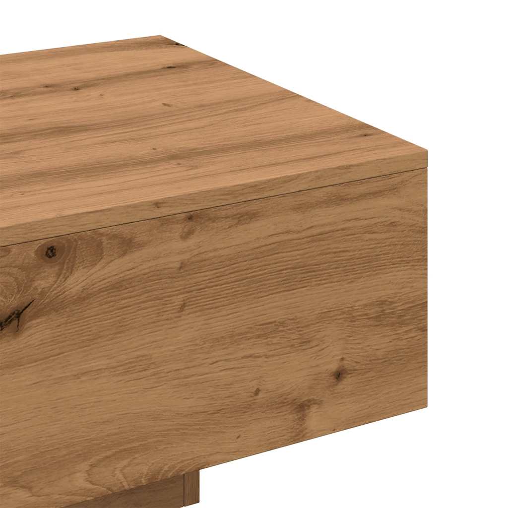 Table basse artisanale en chêne 100x49,5x31 cm en bois