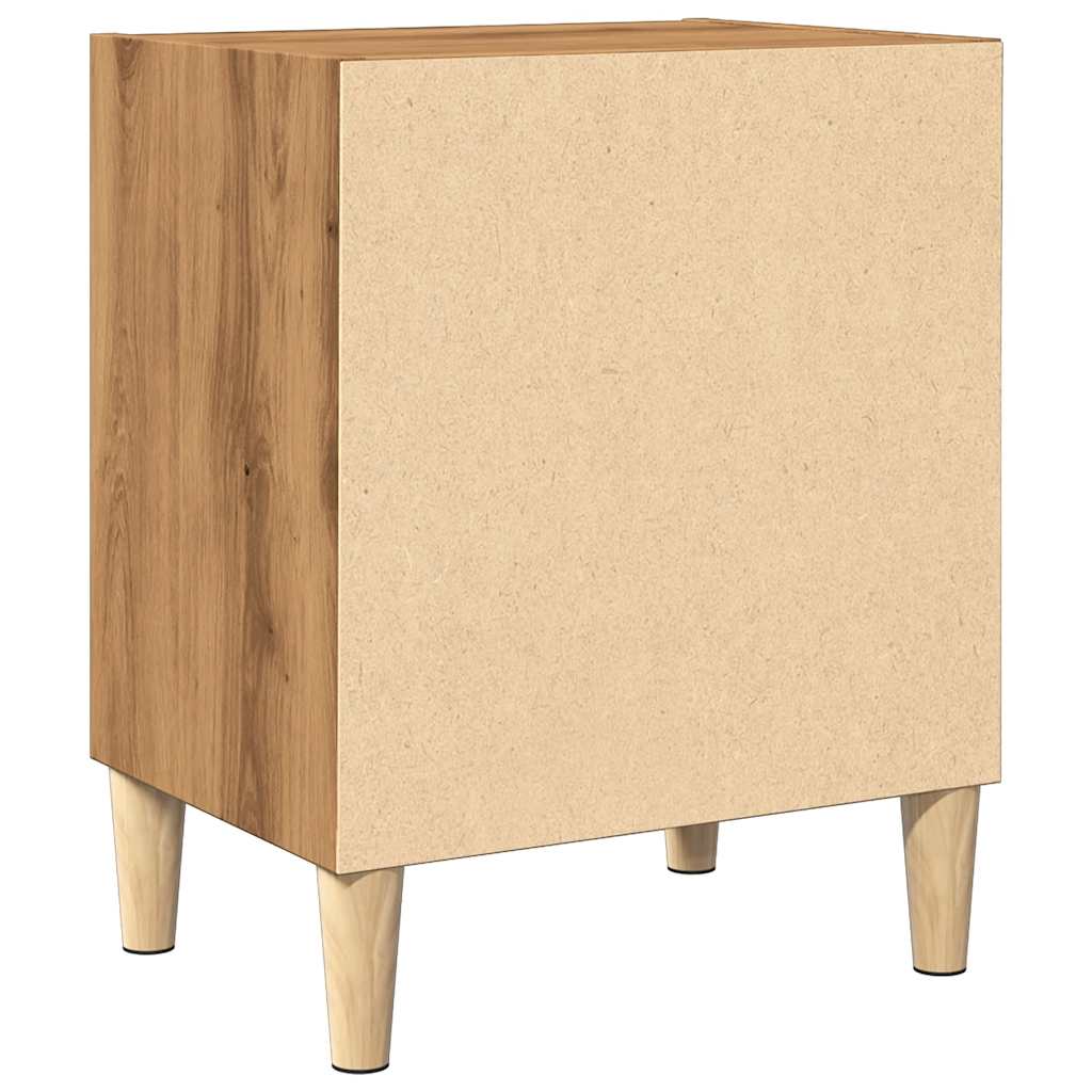 Bedside tables 2 pcs. Artisan oak 40x30x50 cm wood material