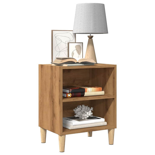 Bedside tables 2 pcs. Artisan oak 40x30x50 cm wood material