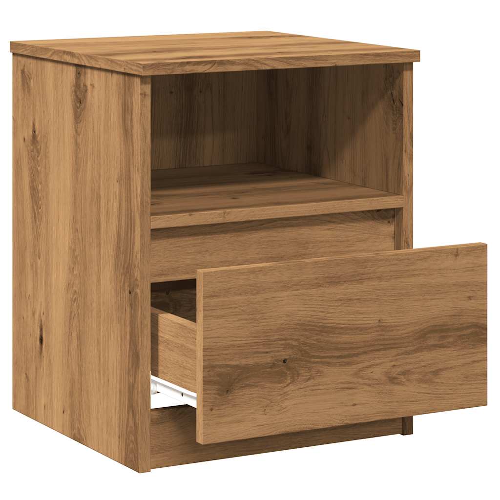 Bedside tables 2 pcs. Artisan oak 40x40x50 cm wood material