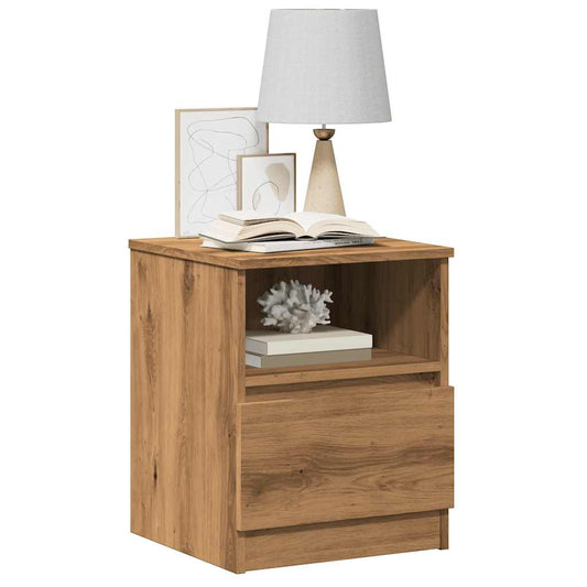 Bedside tables 2 pcs. Artisan oak 40x40x50 cm wood material