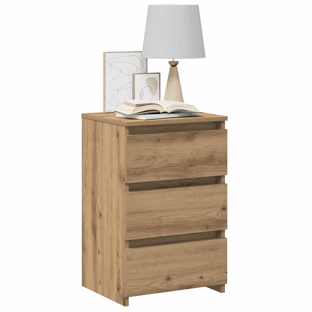 Bedside tables 2 pcs. Artisan oak 40x35x62.5 cm wood material