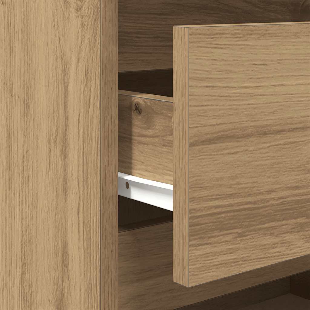Bedside tables 2 pcs. Artisan oak 40x35x62.5 cm wood material