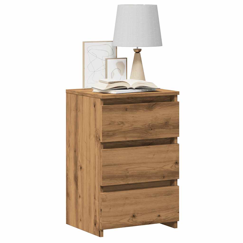 Bedside tables 2 pcs. Artisan oak 40x35x62.5 cm wood material
