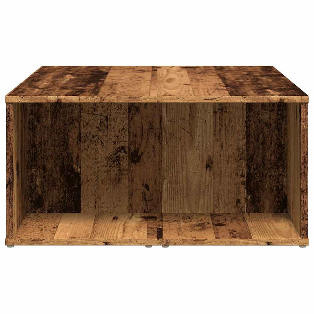 Table basse aspect bois récupéré 90x67x33 cm matériau bois