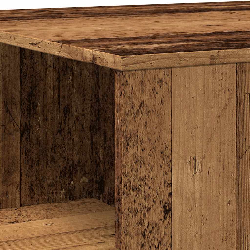 Table basse aspect bois récupéré 90x67x33 cm matériau bois
