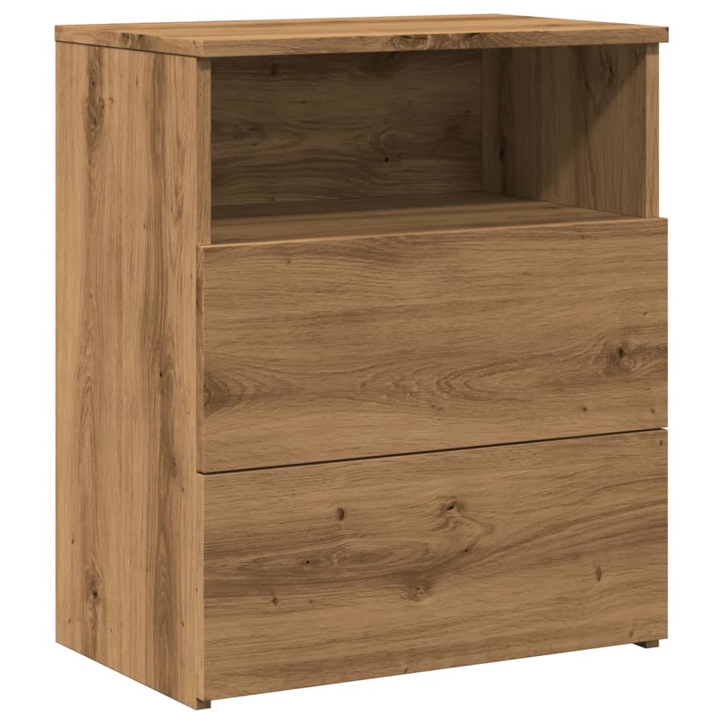 Bedside tables 2 pcs. Artisan oak 50x32x60 cm wood material