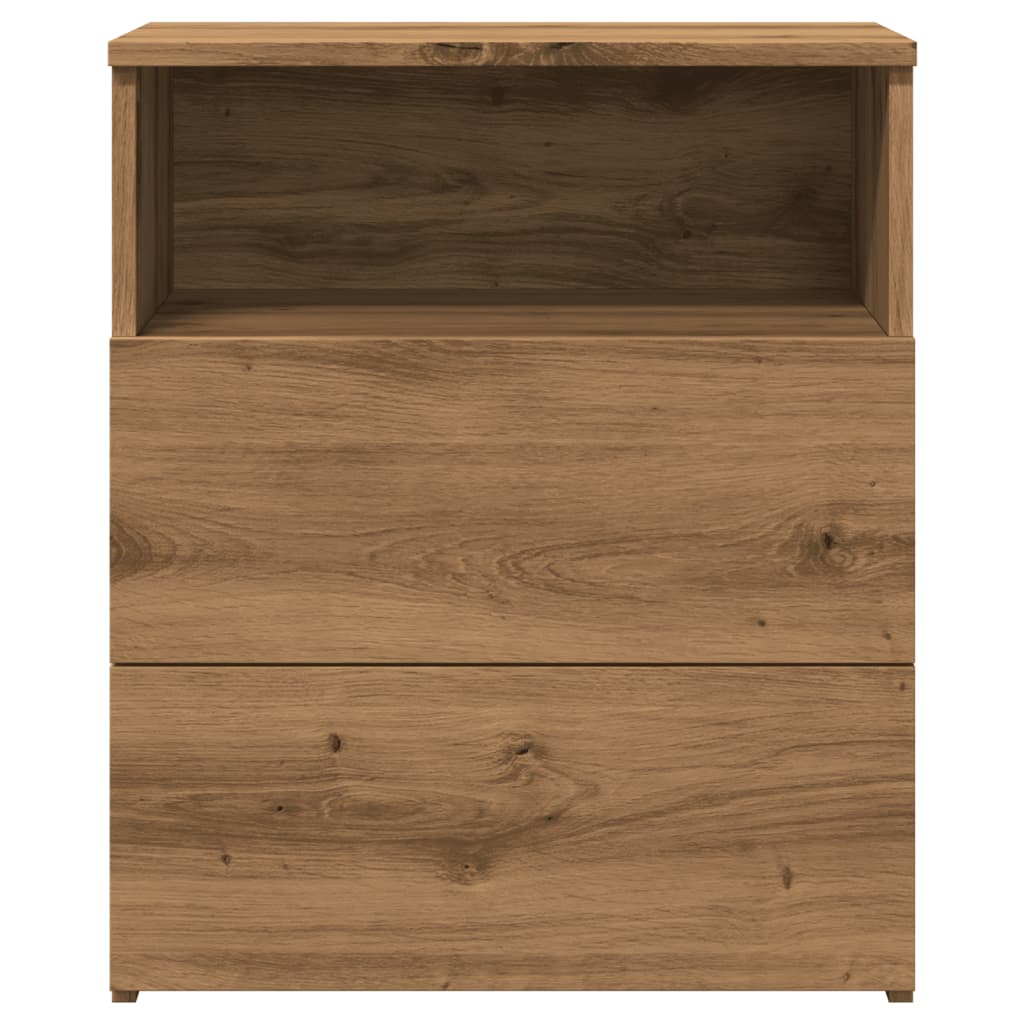 Bedside tables 2 pcs. Artisan oak 50x32x60 cm wood material