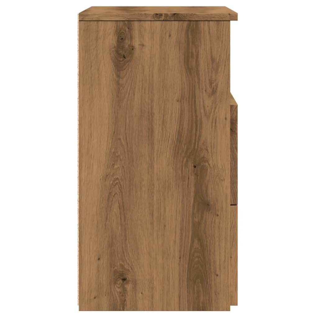 Bedside tables 2 pcs. Artisan oak 50x32x60 cm wood material