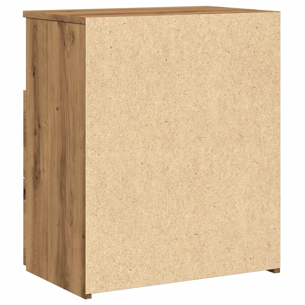 Bedside tables 2 pcs. Artisan oak 50x32x60 cm wood material