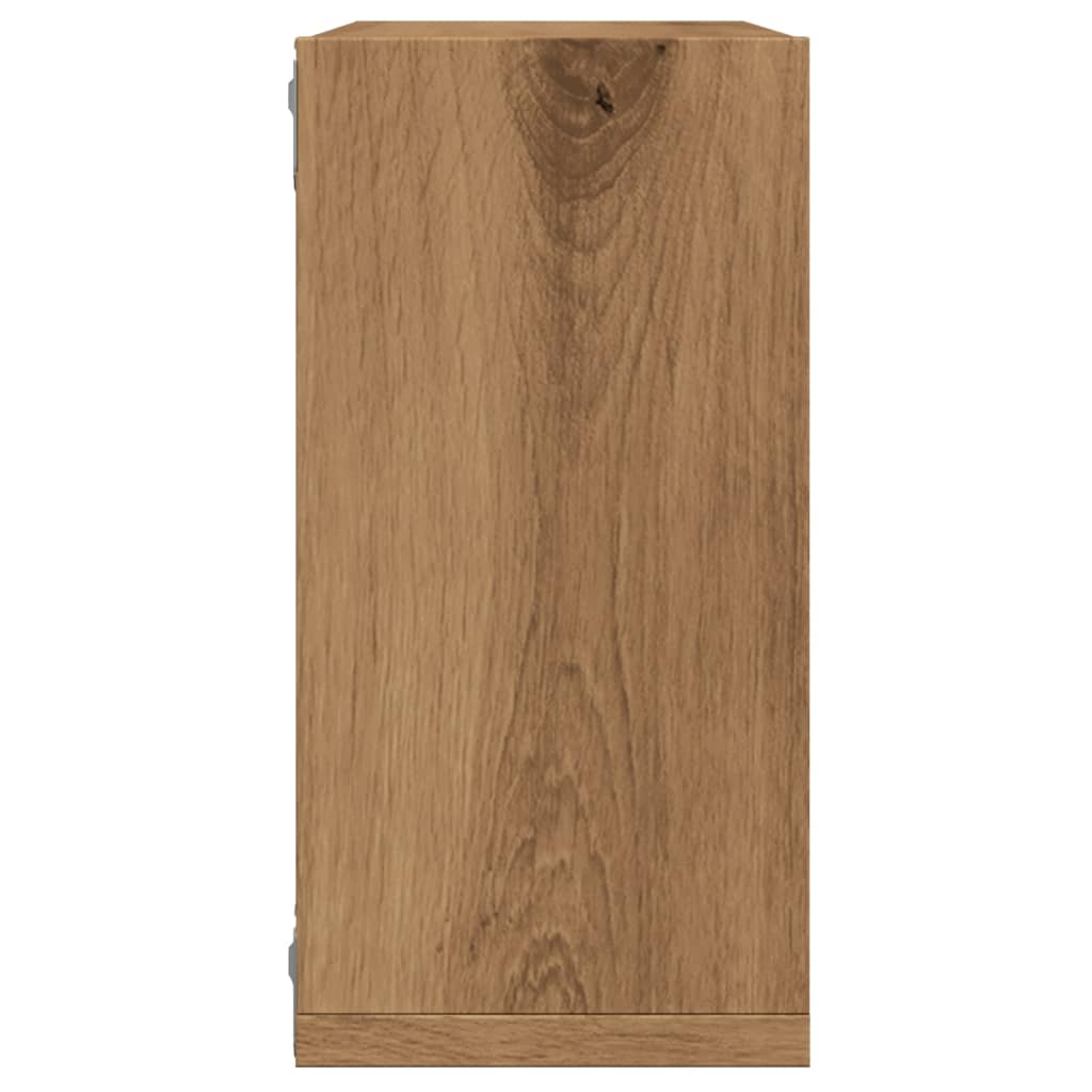 Étagères murales cubiques 2 pcs. Chêne artisanal 30x15x30 matériau bois