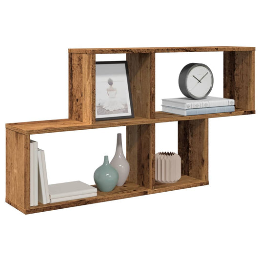 Wall shelf old wood look 100x18x53 cm wood material