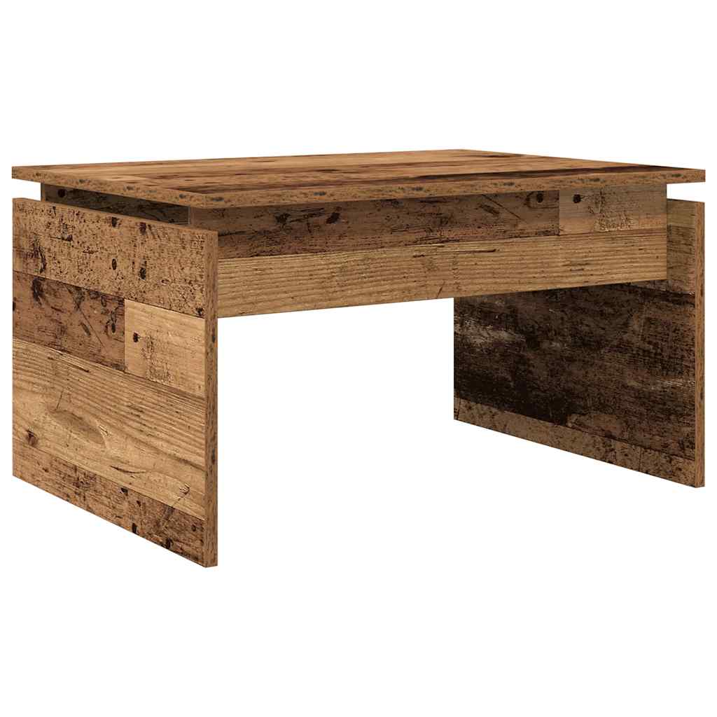 Table basse aspect bois de récupération 68x50x38 cm en bois