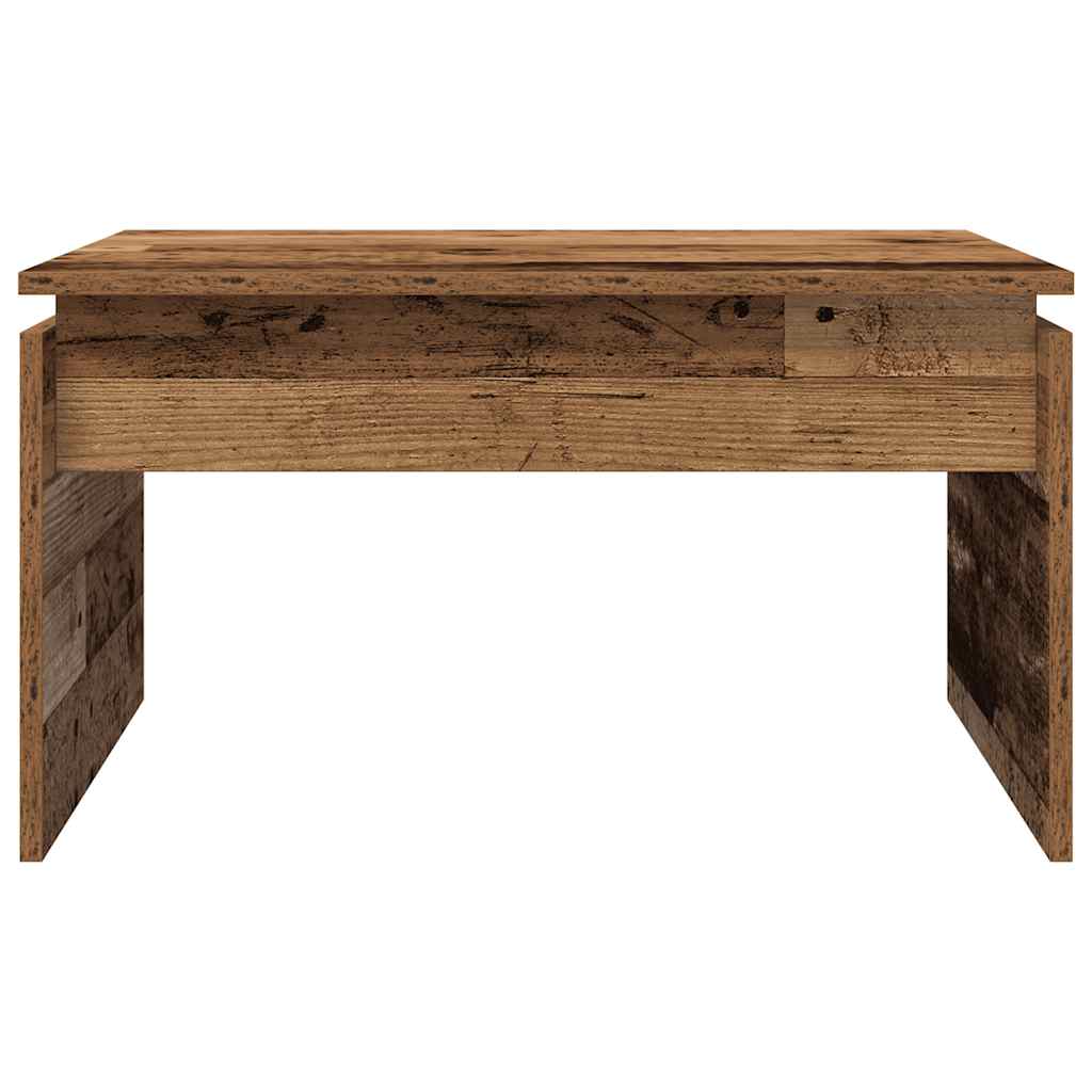 Table basse aspect bois de récupération 68x50x38 cm en bois