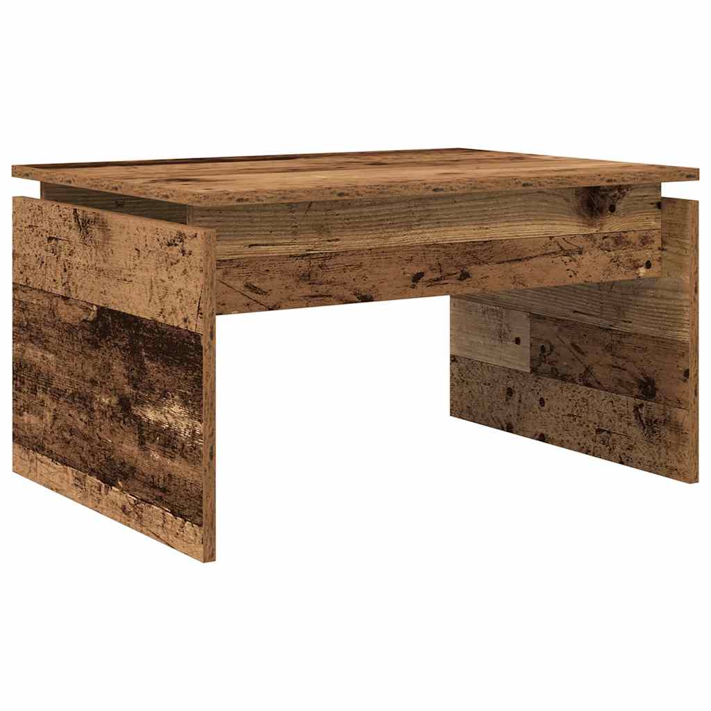 Table basse aspect bois de récupération 68x50x38 cm en bois