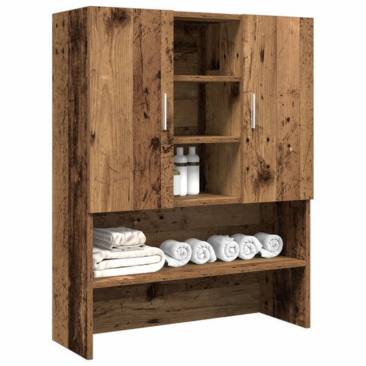 Meuble lave-linge aspect bois de récupération 70,5x25,5x90 cm