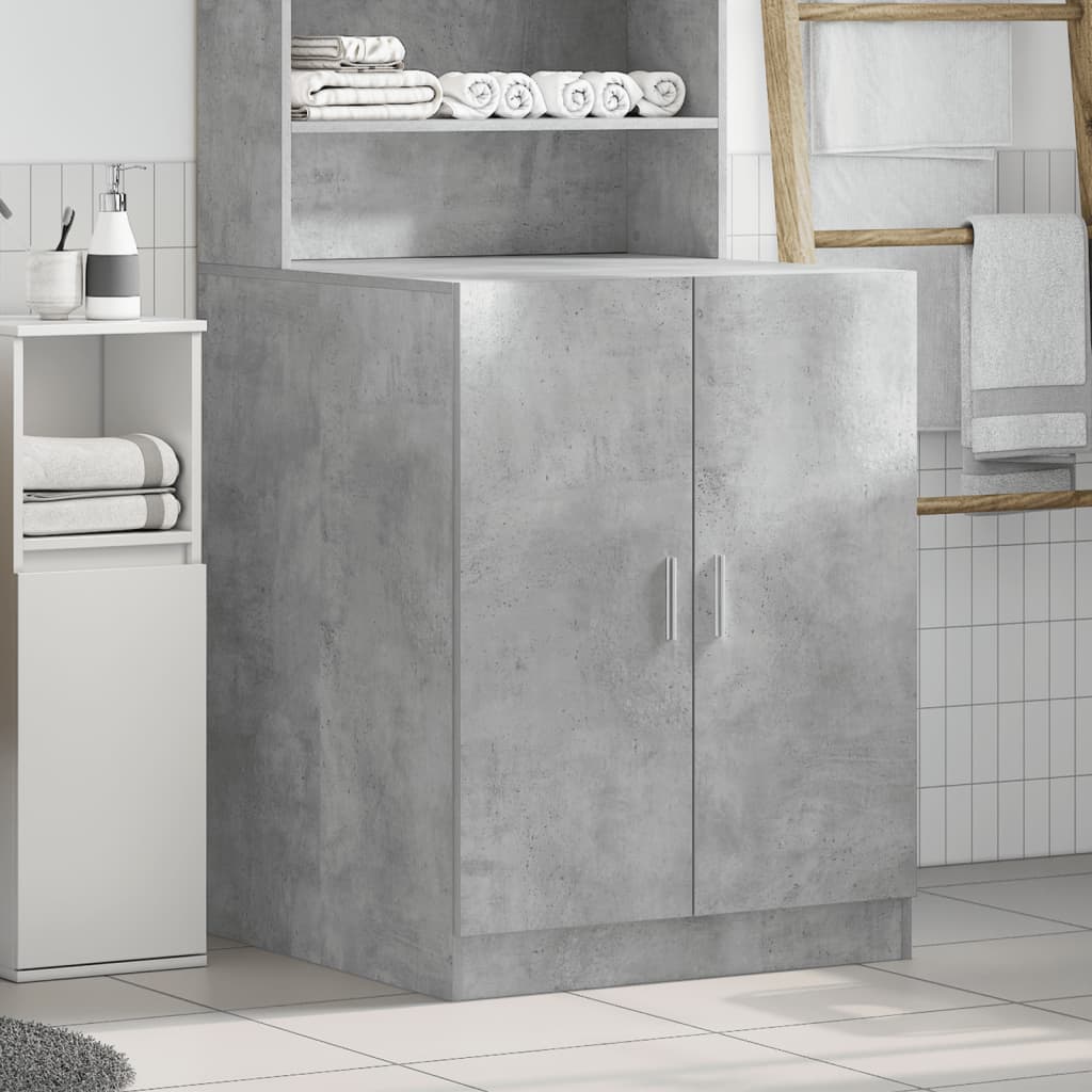 Meuble lave-linge gris béton 70,5x71,5x91,5 cm