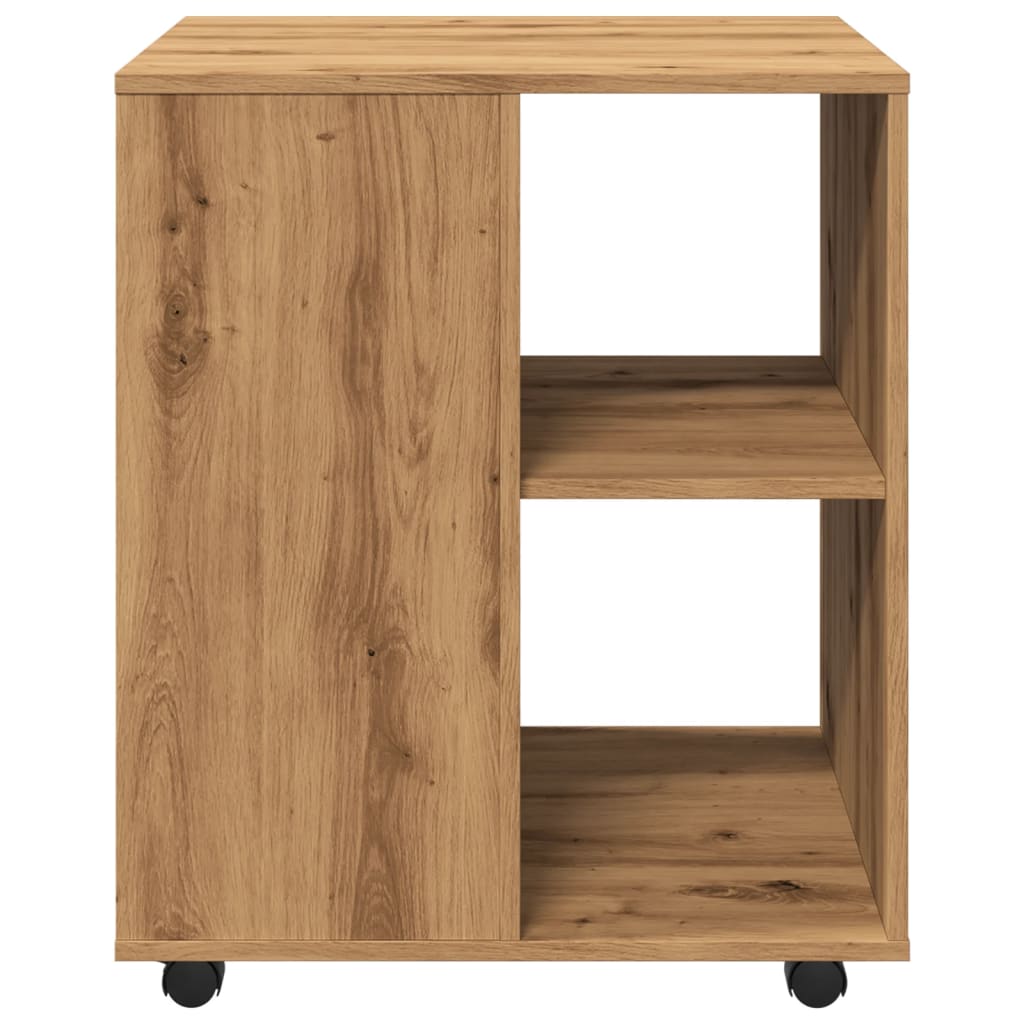 Rolling Cabinet Artisan Oak 60x53x72 cm Wood Material