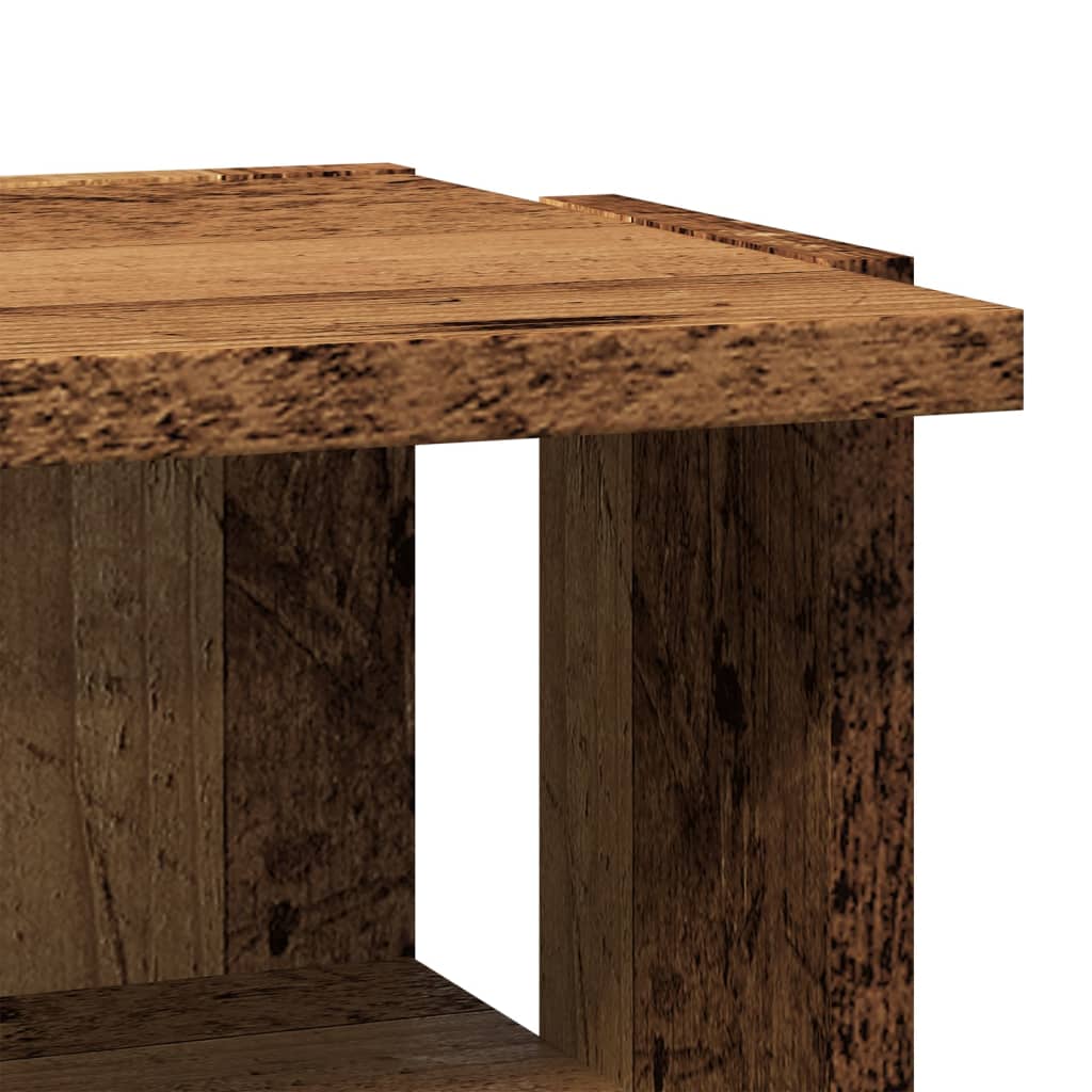 Meuble à chaussures aspect bois de récupération 28x27x102 cm en bois