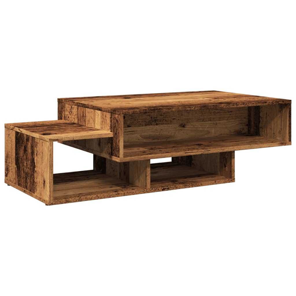 Table basse aspect bois de récupération 105x55x32 cm en bois