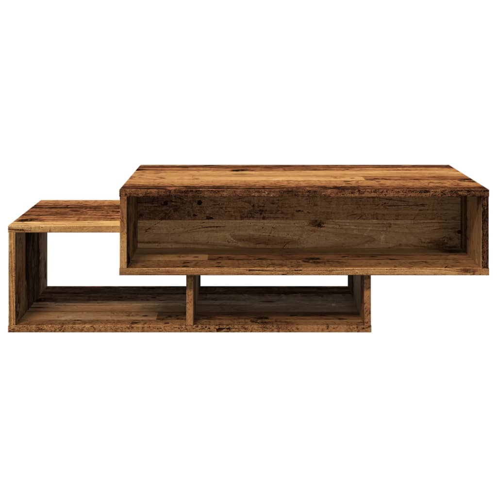 Table basse aspect bois de récupération 105x55x32 cm en bois