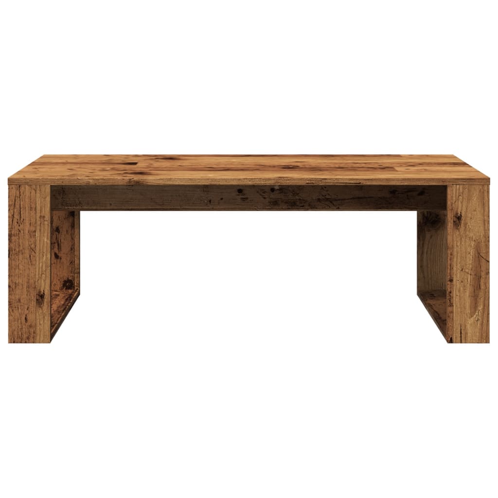 Table basse aspect bois de récupération 102x50x35 cm en bois