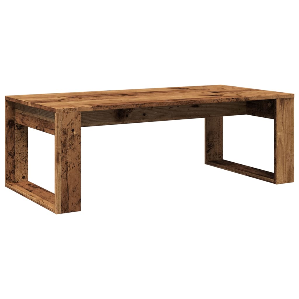 Table basse aspect bois de récupération 102x50x35 cm en bois