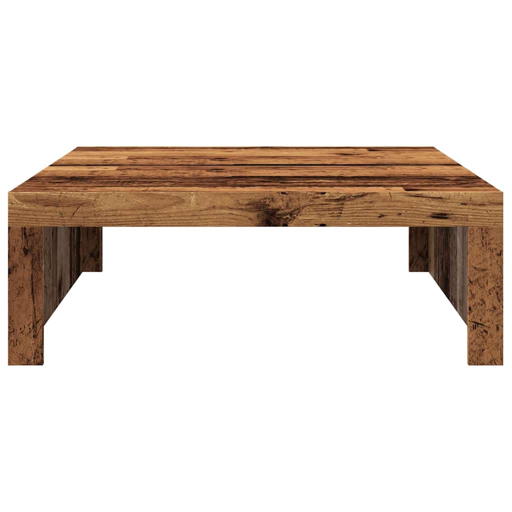 Table basse aspect bois de récupération 100x100x35 cm en bois