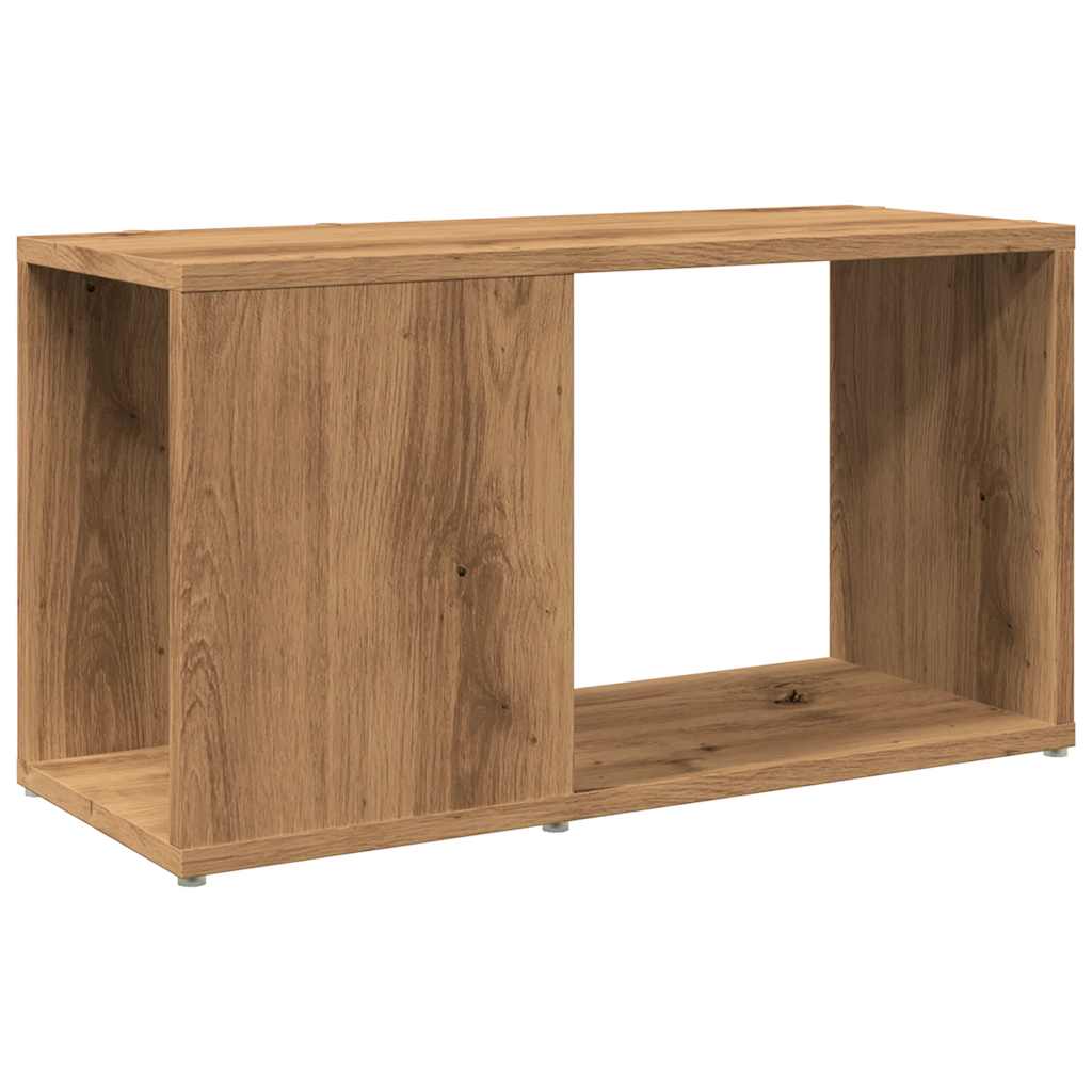 Meuble TV Chêne artisanal 60x24x32 cm matériau bois