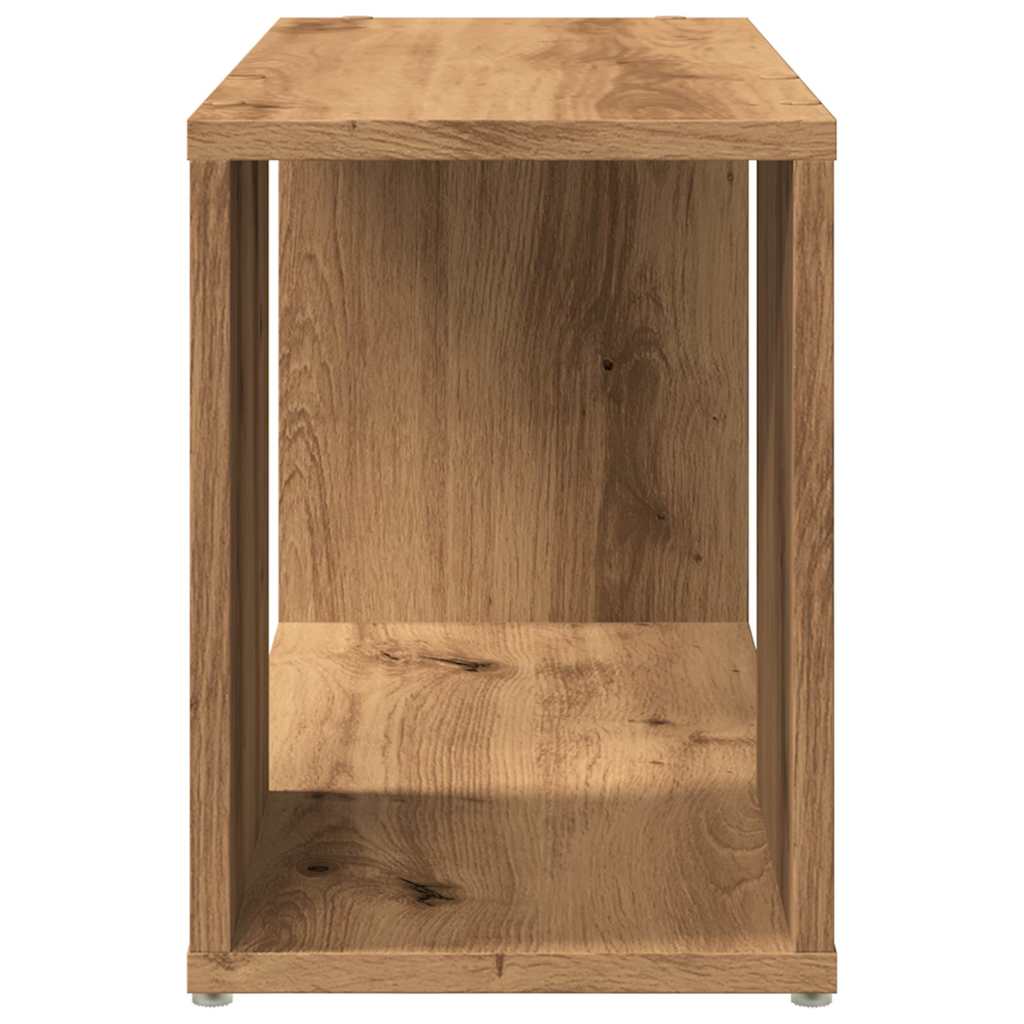 Meuble TV Chêne artisanal 60x24x32 cm matériau bois