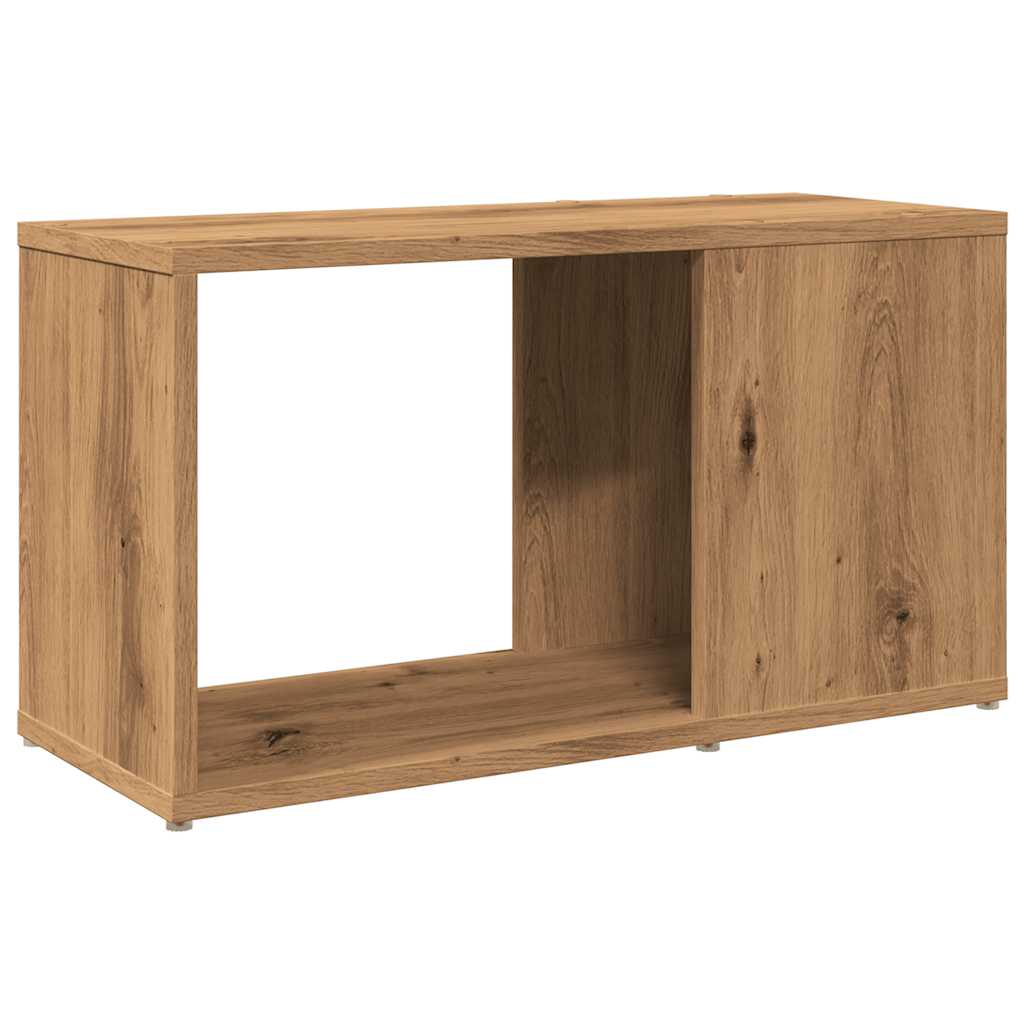 Meuble TV Chêne artisanal 60x24x32 cm matériau bois