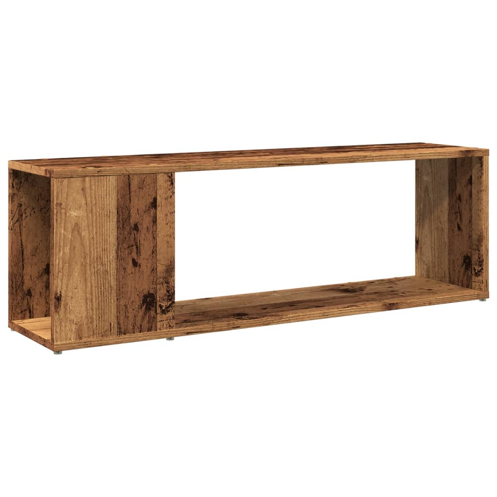 Meuble TV aspect bois de récupération 100x24x32 cm en bois