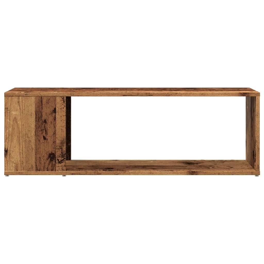 Meuble TV aspect bois de récupération 100x24x32 cm en bois