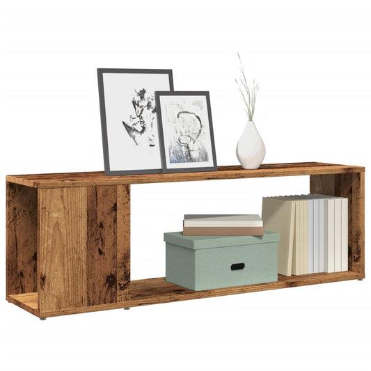 Meuble TV aspect bois de récupération 100x24x32 cm en bois