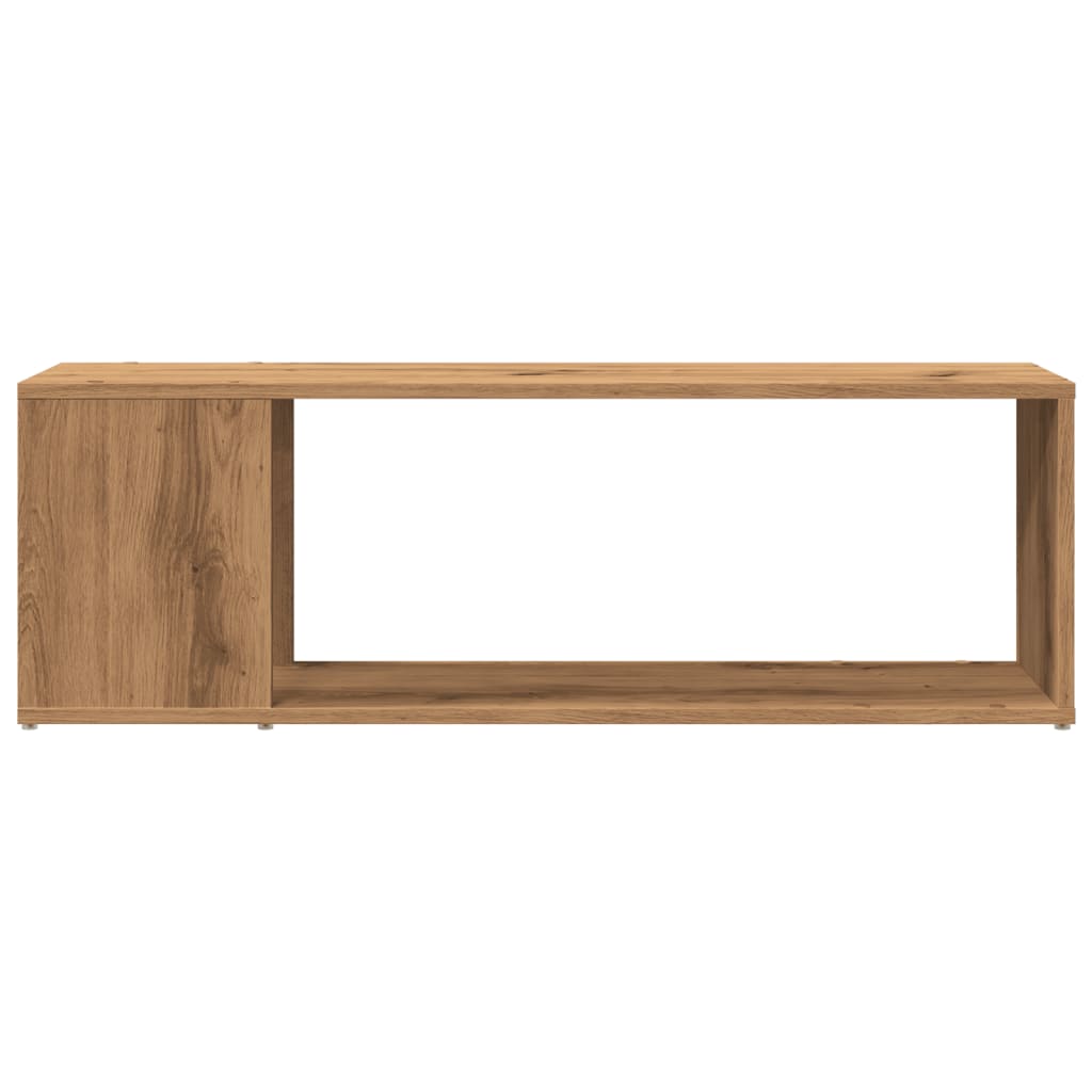 Meuble TV Chêne artisanal 100x24x32 cm matériau bois