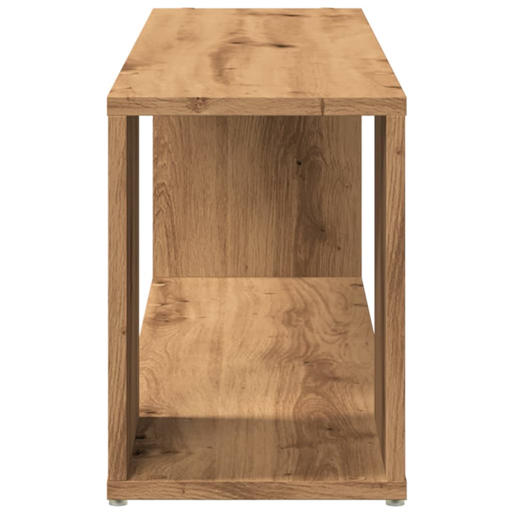 Meuble TV Chêne artisanal 100x24x32 cm matériau bois