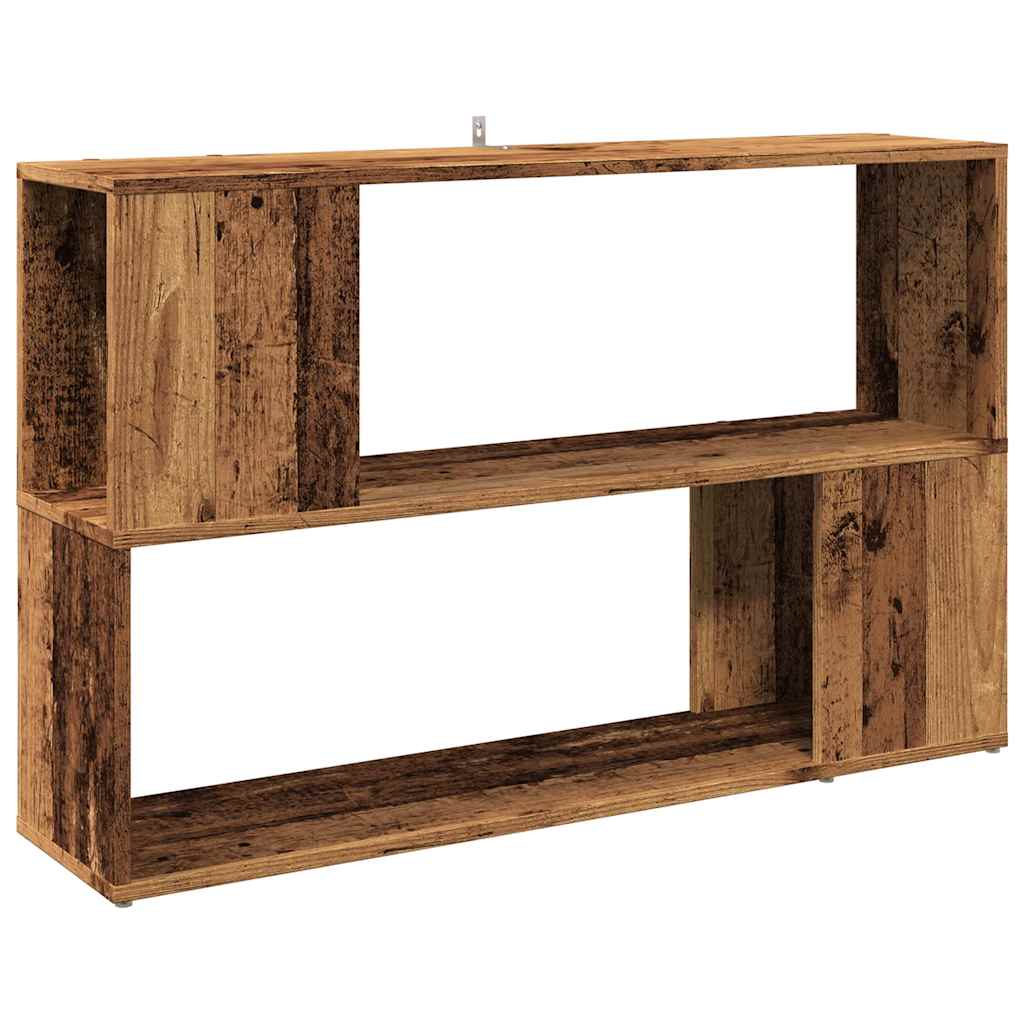 Bibliothèque aspect bois de récupération 100x24x63 cm en matériau bois