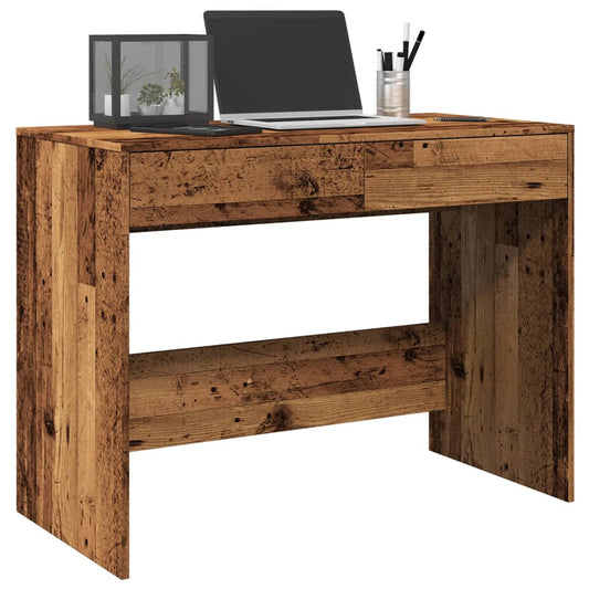 Bureau aspect bois de récupération 101x50x76,5 cm en bois