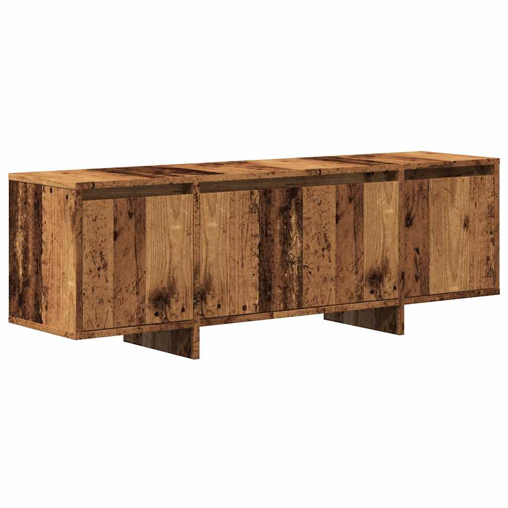 Meuble TV aspect bois de récupération 120x30x40,5 cm en bois