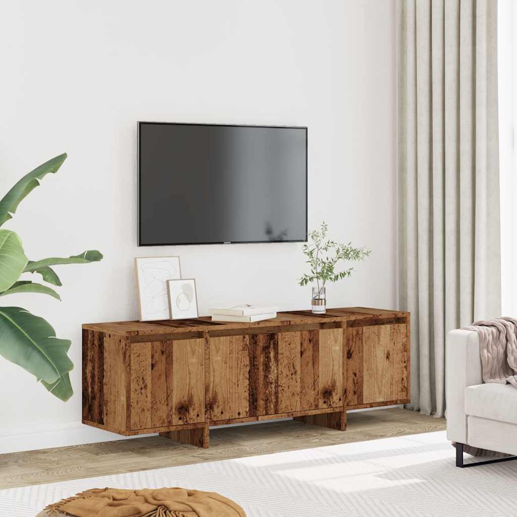 Meuble TV aspect bois de récupération 120x30x40,5 cm en bois