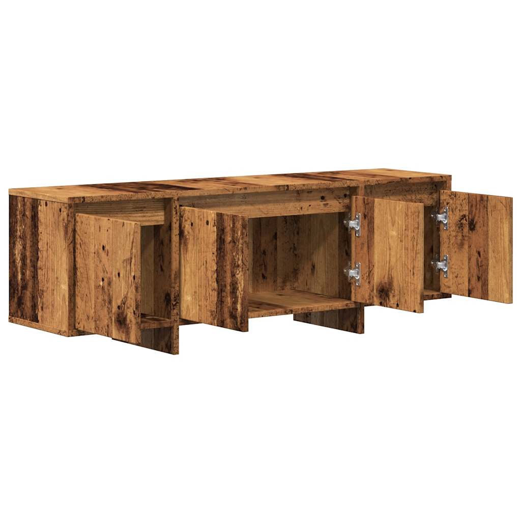 Meuble TV aspect bois de récupération 120x30x40,5 cm en bois